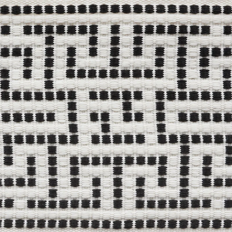 75952 | Maze Tape Indoor/Outdoor - Black Schumacher Maze Tape Indoor/Outdoor trim in Black (75952)