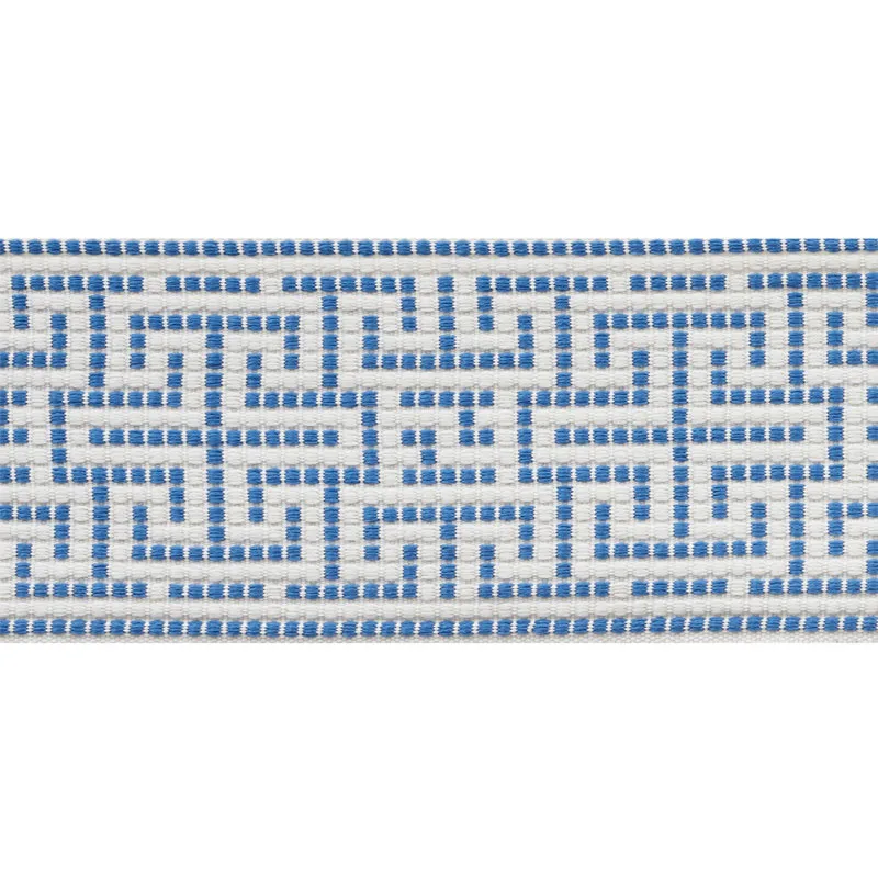 Schumacher Maze Tape Indoor/Outdoor trim in Blue (75950)