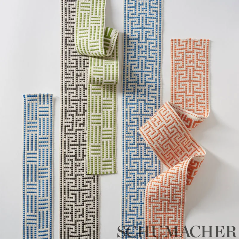 75950 | Maze Tape Indoor/Outdoor - Blue Schumacher Maze Tape Indoor/Outdoor trim in Blue (75950)