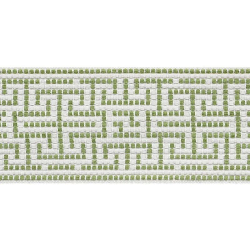 Schumacher Maze Tape Indoor/Outdoor trim in Leaf (75951)