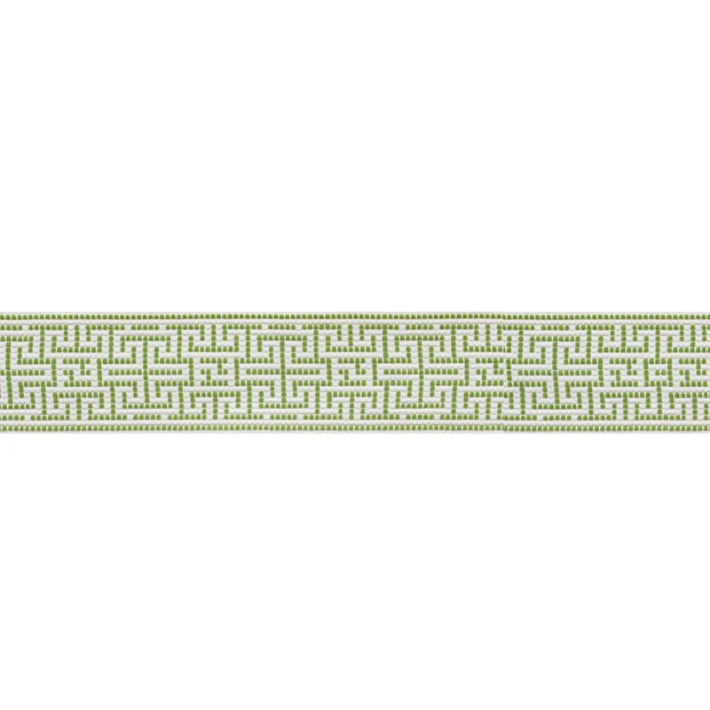 Schumacher Maze Tape Indoor/Outdoor trim in Leaf (75951)
