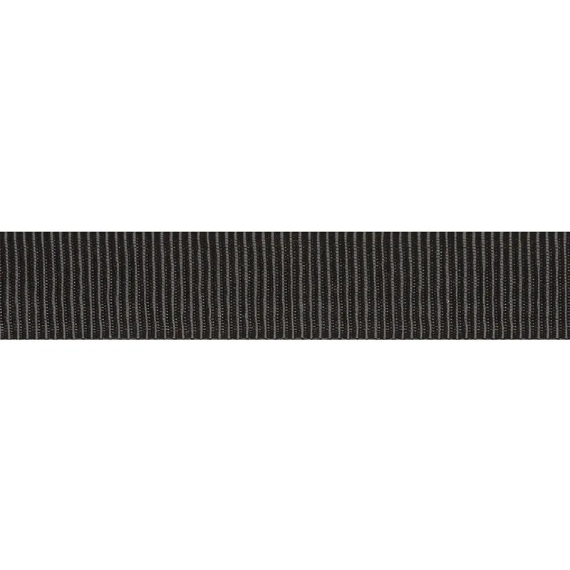 Schumacher Medium Faille Tape trim in Black (75019)