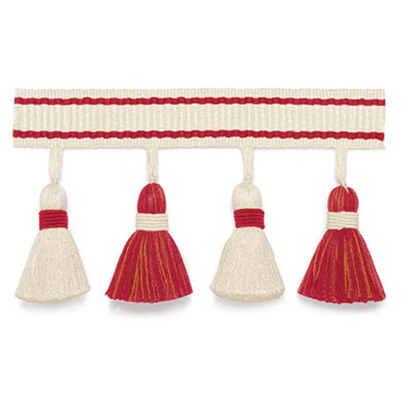 Schumacher Merida Tassel Fringe trim in Coral (63082)