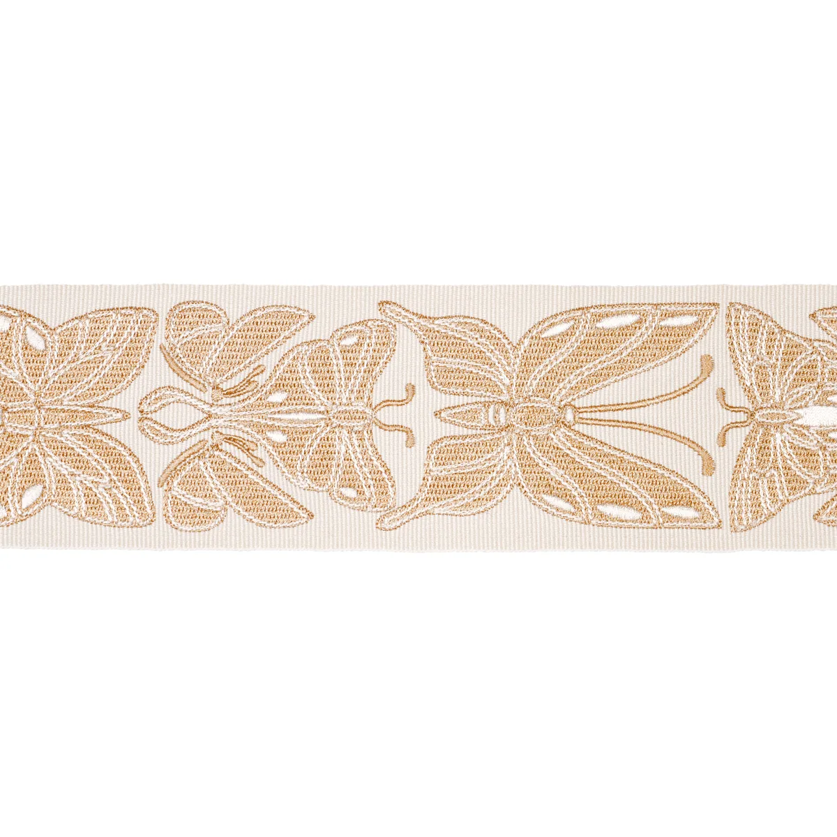 Schumacher Metamorphosis Tape trim in Ivory & Gold (84381)