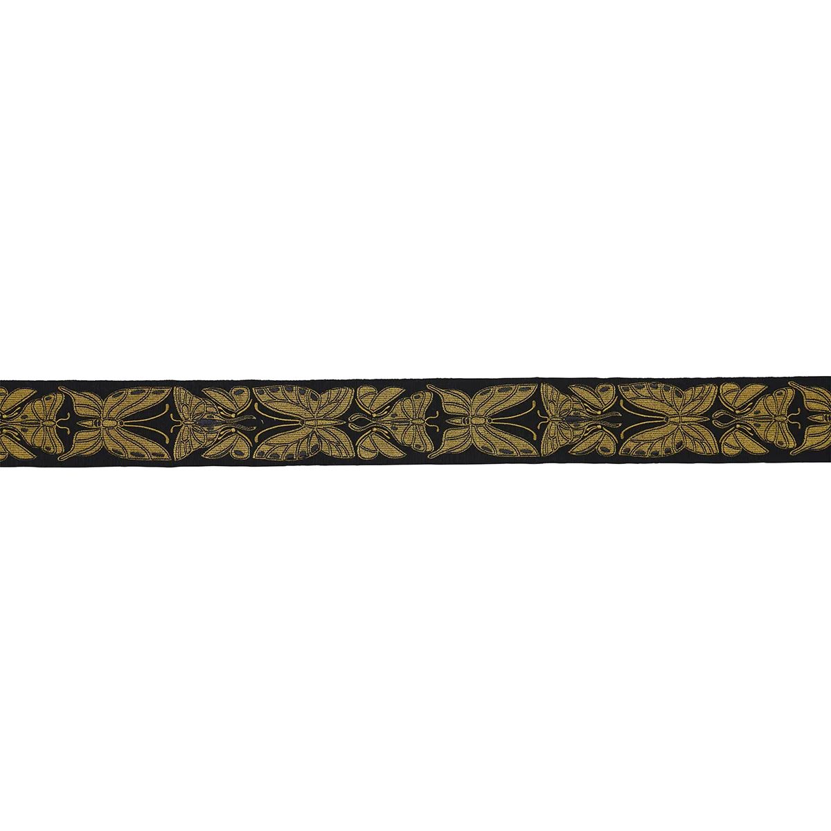Schumacher Metamorphosis Tape trim in Noir & Gold (84380)