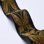 84380 | Metamorphosis Tape - Noir & Gold Schumacher Metamorphosis Tape trim in Noir & Gold (84380)