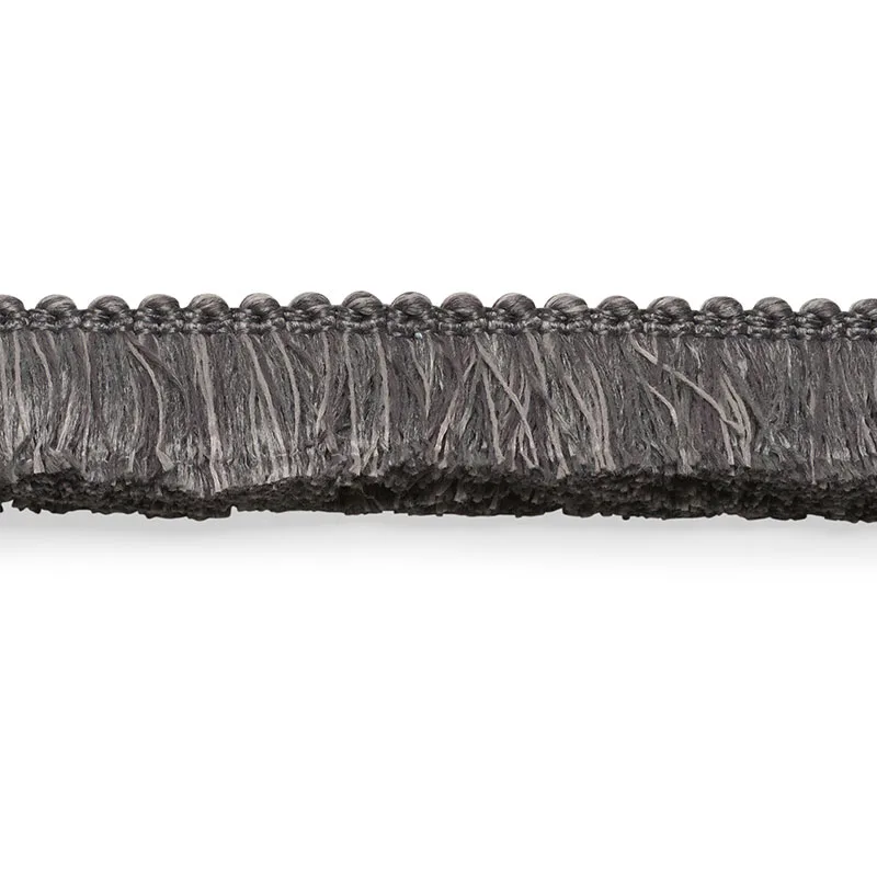 Schumacher Meyer Brush Fringe trim in Charcoal (74949)