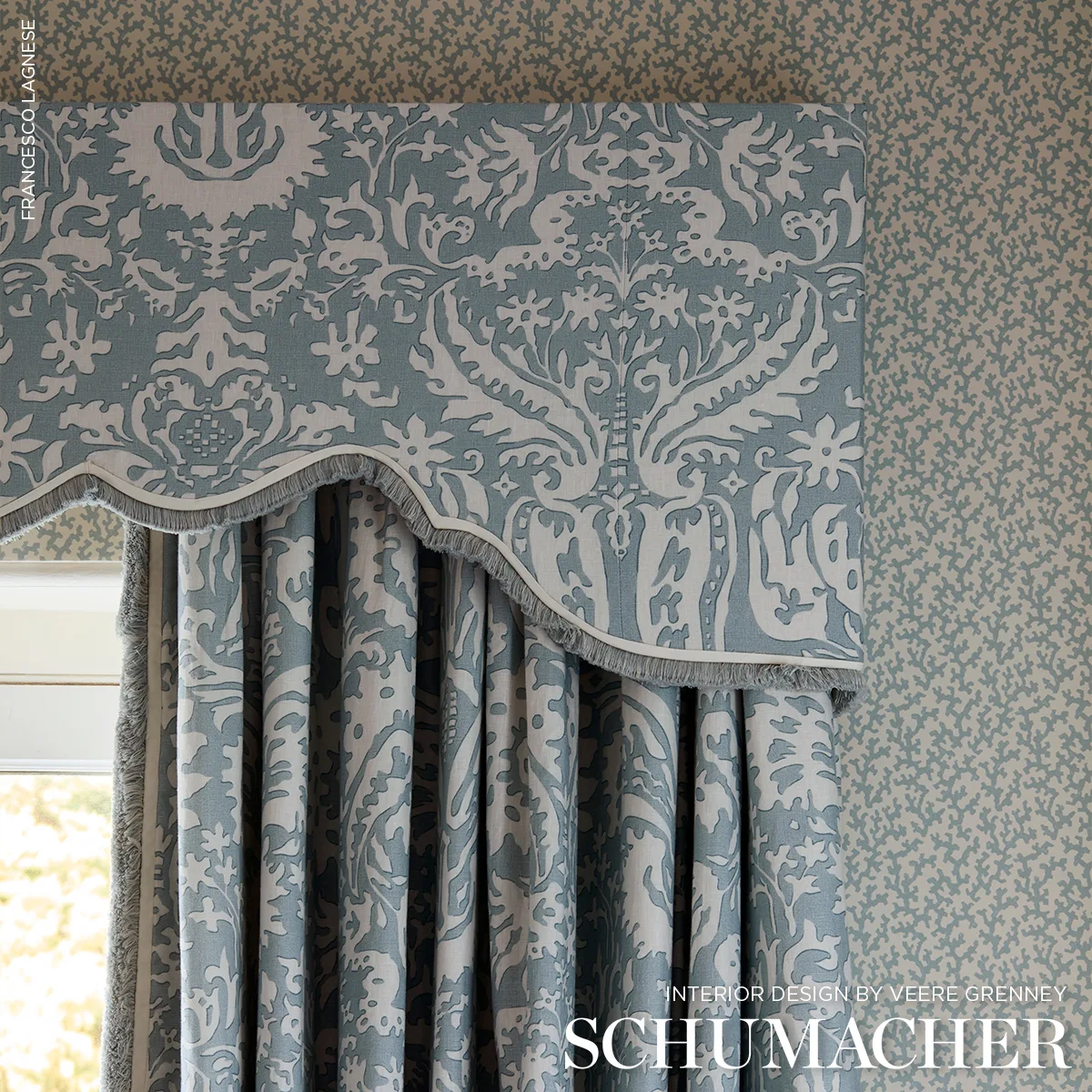Schumacher Meyer Brush Fringe trim in Cloud (74943)