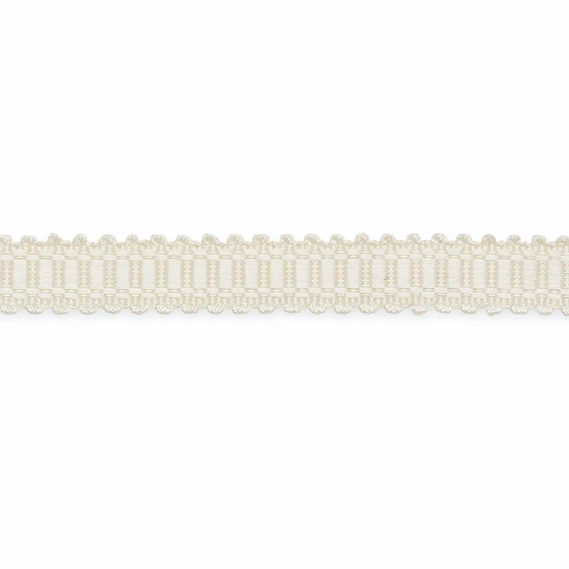 Schumacher Mikayla Gimp Silk W/Picot 3/4" trim in Blanc (G524-1)