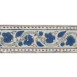 Schumacher Mila Hand Block Print Tape trim in Blue (78591)
