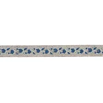 Schumacher Mila Hand Block Print Tape trim in Blue (78591)