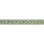 78592 | Mila Hand Block Print Tape - Green Schumacher Mila Hand Block Print Tape trim in Green (78592)