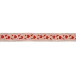 78590 | Mila Hand Block Print Tape - Red Schumacher Mila Hand Block Print Tape trim in Red (78590)