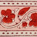 78590 | Mila Hand Block Print Tape - Red Schumacher Mila Hand Block Print Tape trim in Red (78590)