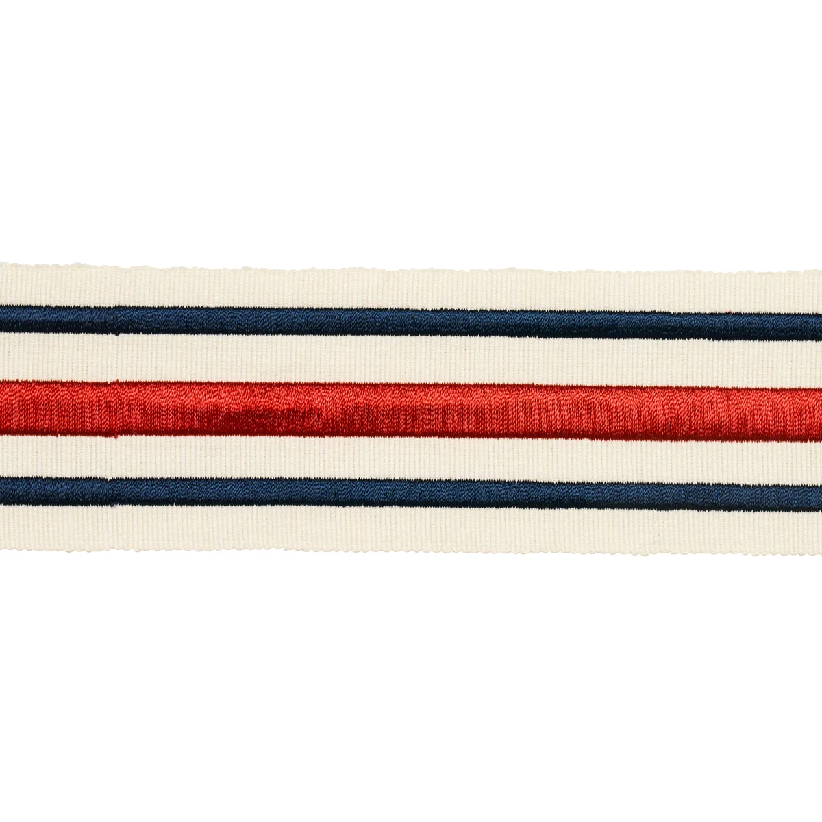 Schumacher Military Stripe  Tape trim in Red & Navy (70782)