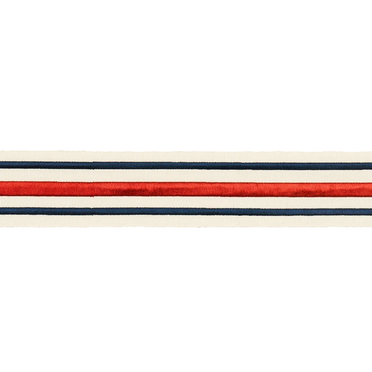 Schumacher Military Stripe  Tape trim in Red & Navy (70782)
