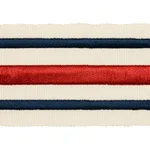 70782 | Military Stripe Tape - Red & Navy Schumacher Military Stripe Tape trim in Red & Navy (70782)
