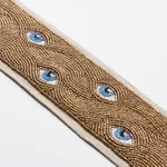 83621 | Mind'S Eye Beaded Tape - Blue & Gold Schumacher Mind'S Eye Beaded Tape trim in Blue & Gold (83621)