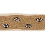 Schumacher Mind'S Eye Beaded Tape trim in Brown & Gold (83620)