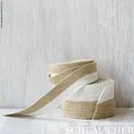 77030 | Modern Neutral Iii Narrow Tape - White & Gold Schumacher Modern Neutral Iii Narrow Tape trim in White & Gold (77030)