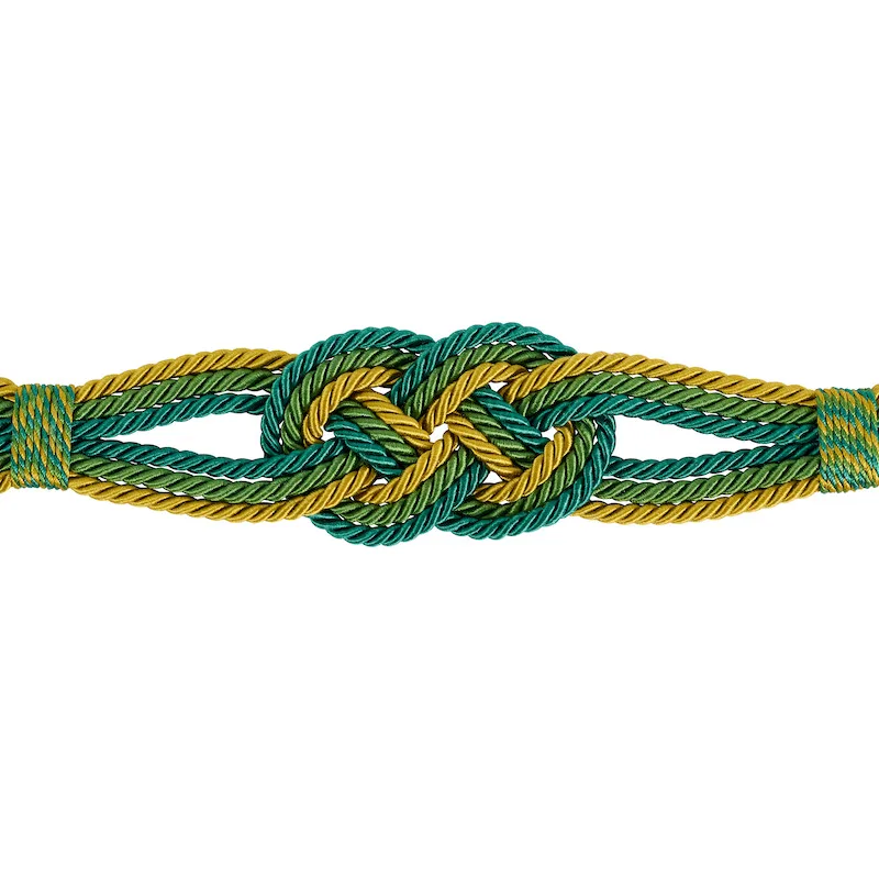 Schumacher Mounia Tie Back trim in Peacock (79852)