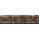 83982 | Nael Linen Cotton Tape - Cedar Brown Schumacher Nael Linen Cotton Tape trim in Cedar Brown (83982)
