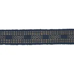 83980 | Nael Linen Cotton Tape - Indigo Schumacher Nael Linen Cotton Tape trim in Indigo (83980)