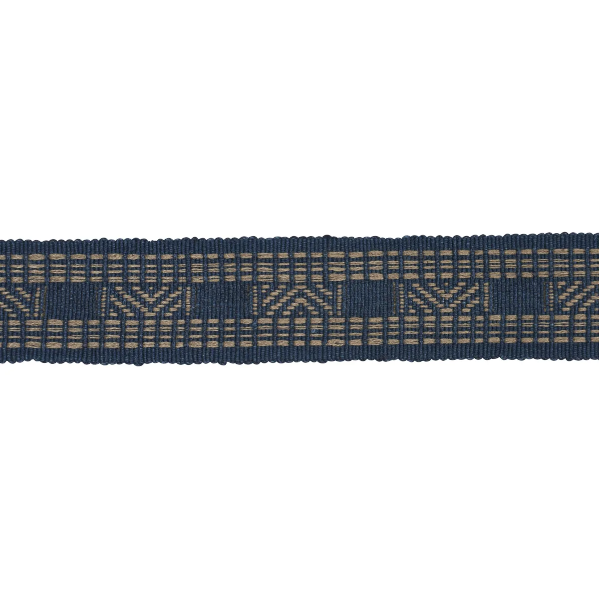 Schumacher Nael Linen Cotton Tape trim in Indigo (83980)