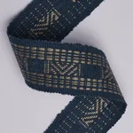 83980 | Nael Linen Cotton Tape - Indigo Schumacher Nael Linen Cotton Tape trim in Indigo (83980)