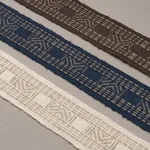 83981 | Nael Linen Cotton Tape - Oyster Schumacher Nael Linen Cotton Tape trim in Oyster (83981)