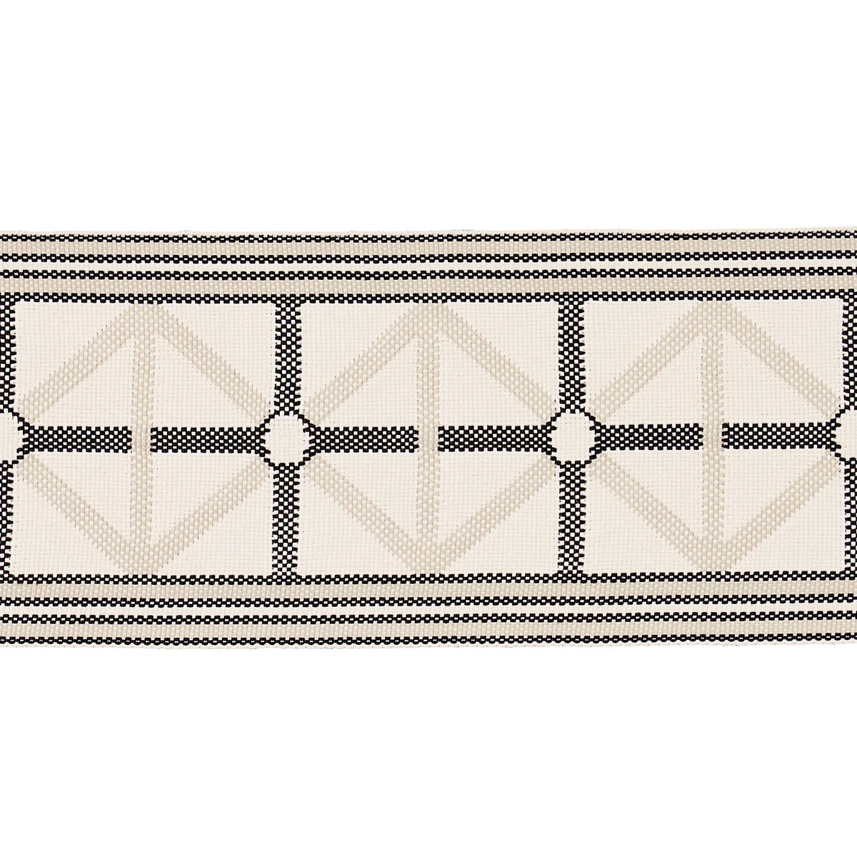 Schumacher Napoleon Indoor/Outdoor Tape trim in Dove (82462)