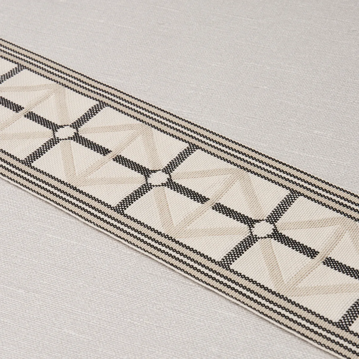82462 | Napoleon Indoor/Outdoor Tape - Dove Schumacher Napoleon Indoor/Outdoor Tape trim in Dove (82462)