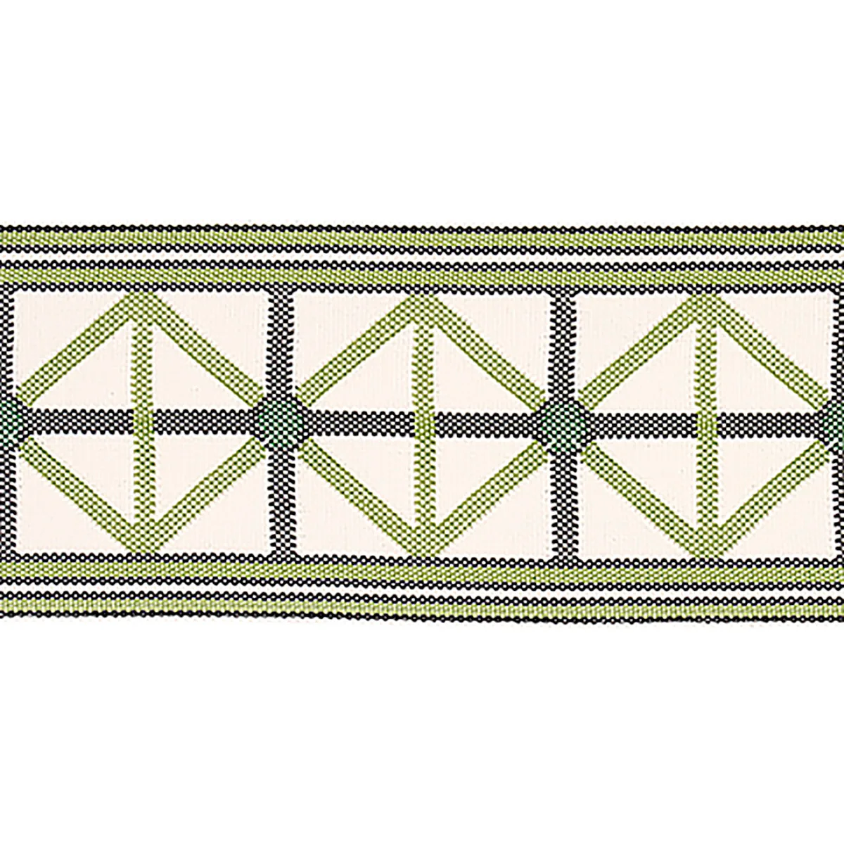 Schumacher Napoleon Indoor/Outdoor Tape trim in Moss (82461)
