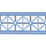 Schumacher Napoleon Indoor/Outdoor Tape trim in Ocean (82460)