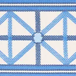 Schumacher Napoleon Indoor/Outdoor Tape trim in Ocean (82460)