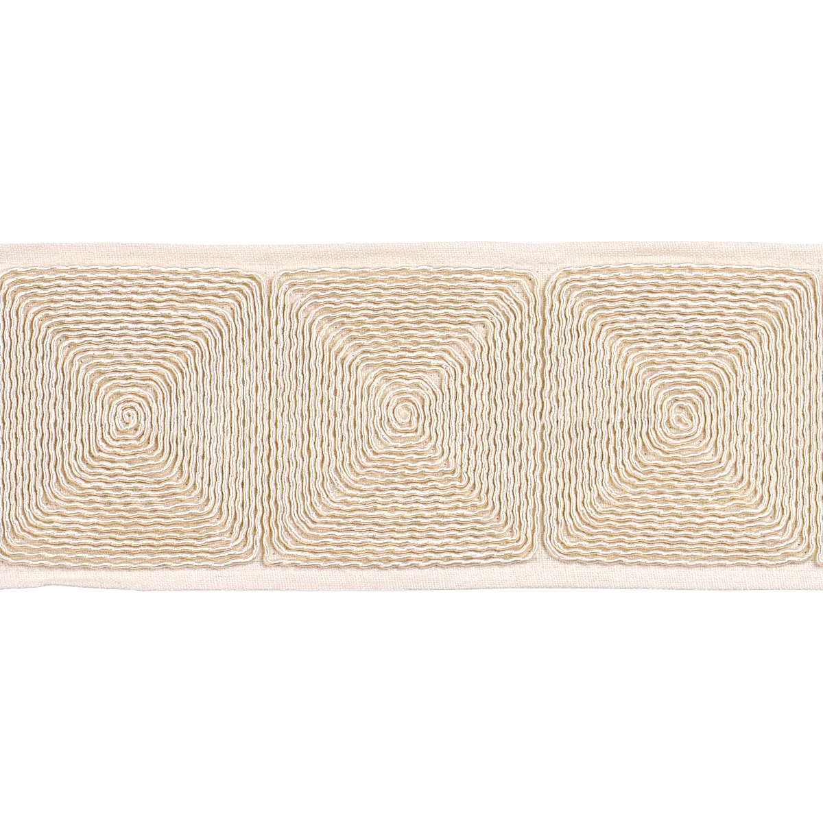 Schumacher Nautilina Embroidered Tape trim in Ivory (79891)