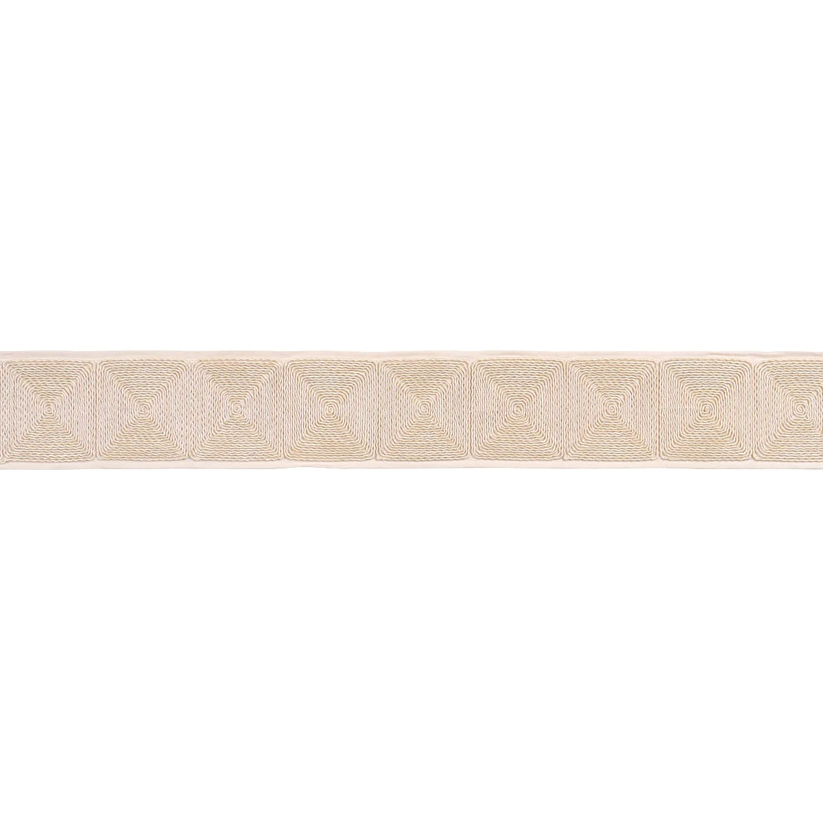 Schumacher Nautilina Embroidered Tape trim in Ivory (79891)