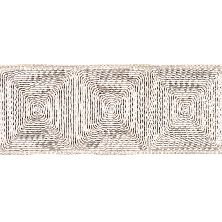 Schumacher Nautilina Embroidered Tape trim in Natural (79890)