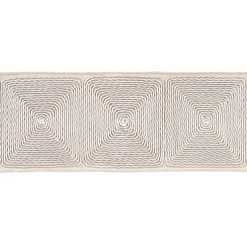Schumacher Nautilina Embroidered Tape trim in Natural (79890)