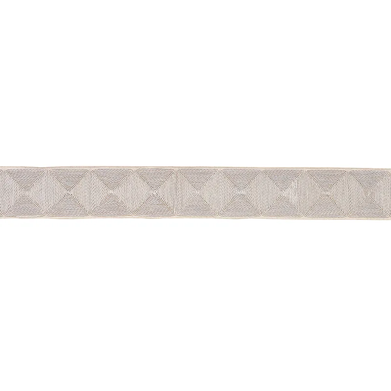 Schumacher Nautilina Embroidered Tape trim in Natural (79890)