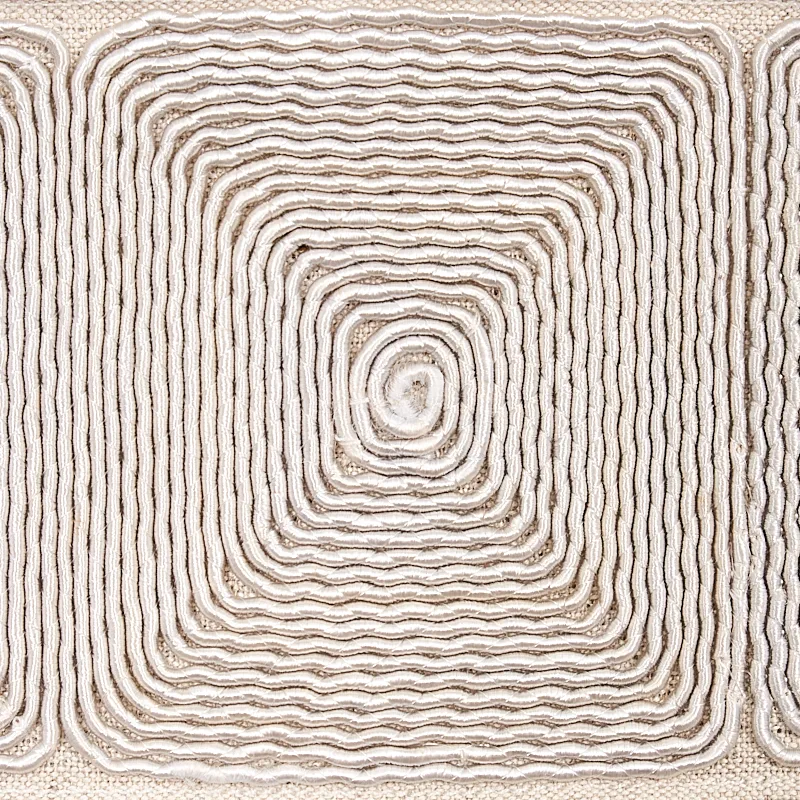 79890 | Nautilina Embroidered Tape - Natural Schumacher Nautilina Embroidered Tape trim in Natural (79890)