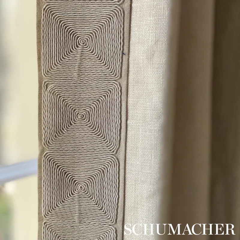 79890 | Nautilina Embroidered Tape - Natural Schumacher Nautilina Embroidered Tape trim in Natural (79890)