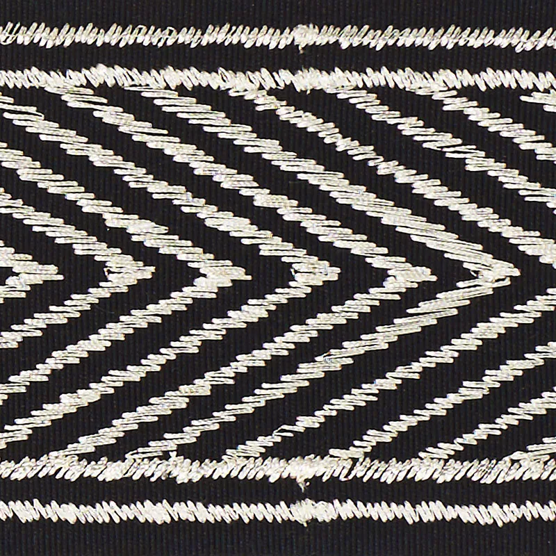Schumacher Nicholson Metallic Tape trim in Platinum (70361)