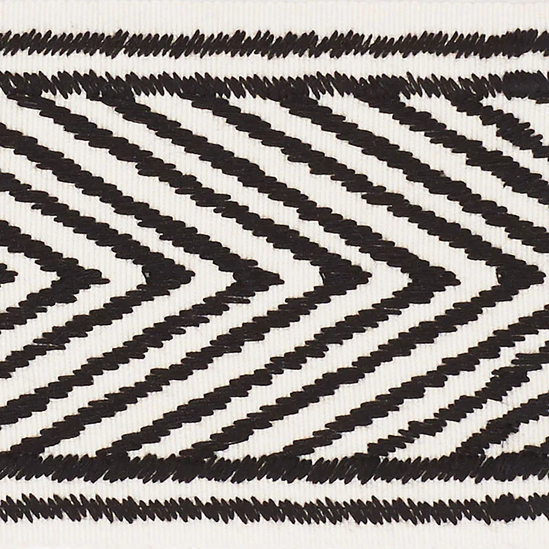 Schumacher Nicholson Tape trim in Jet (69960)