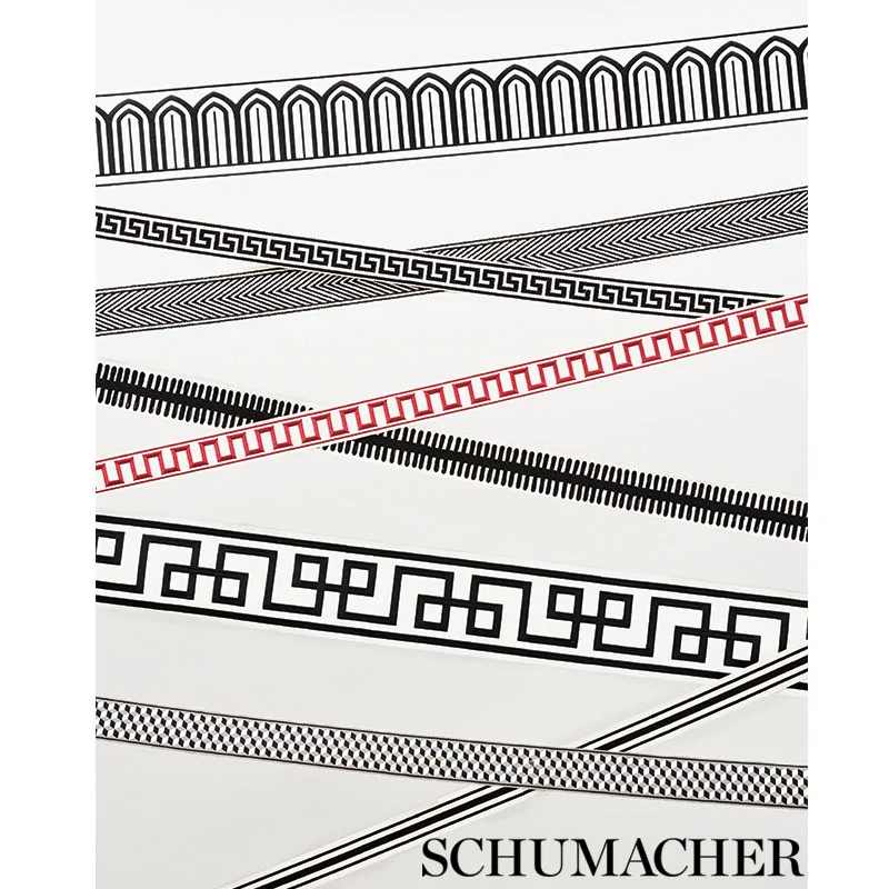 Schumacher Nicholson Tape trim in Jet (69960)
