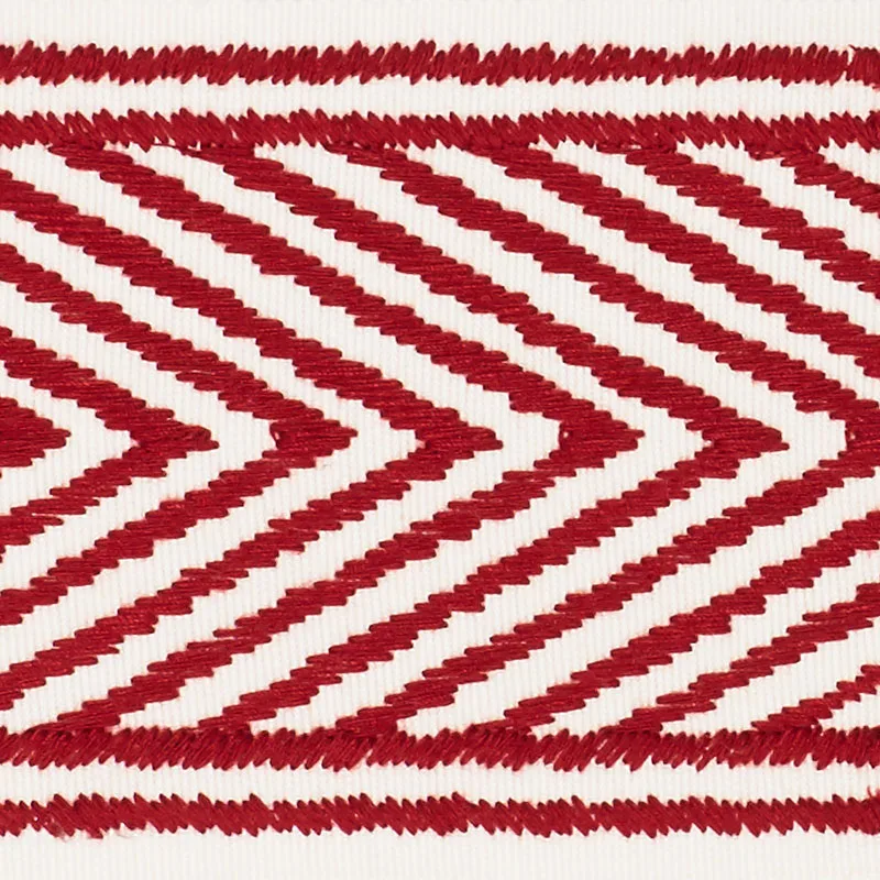 Schumacher Nicholson Tape trim in Rouge (69963)