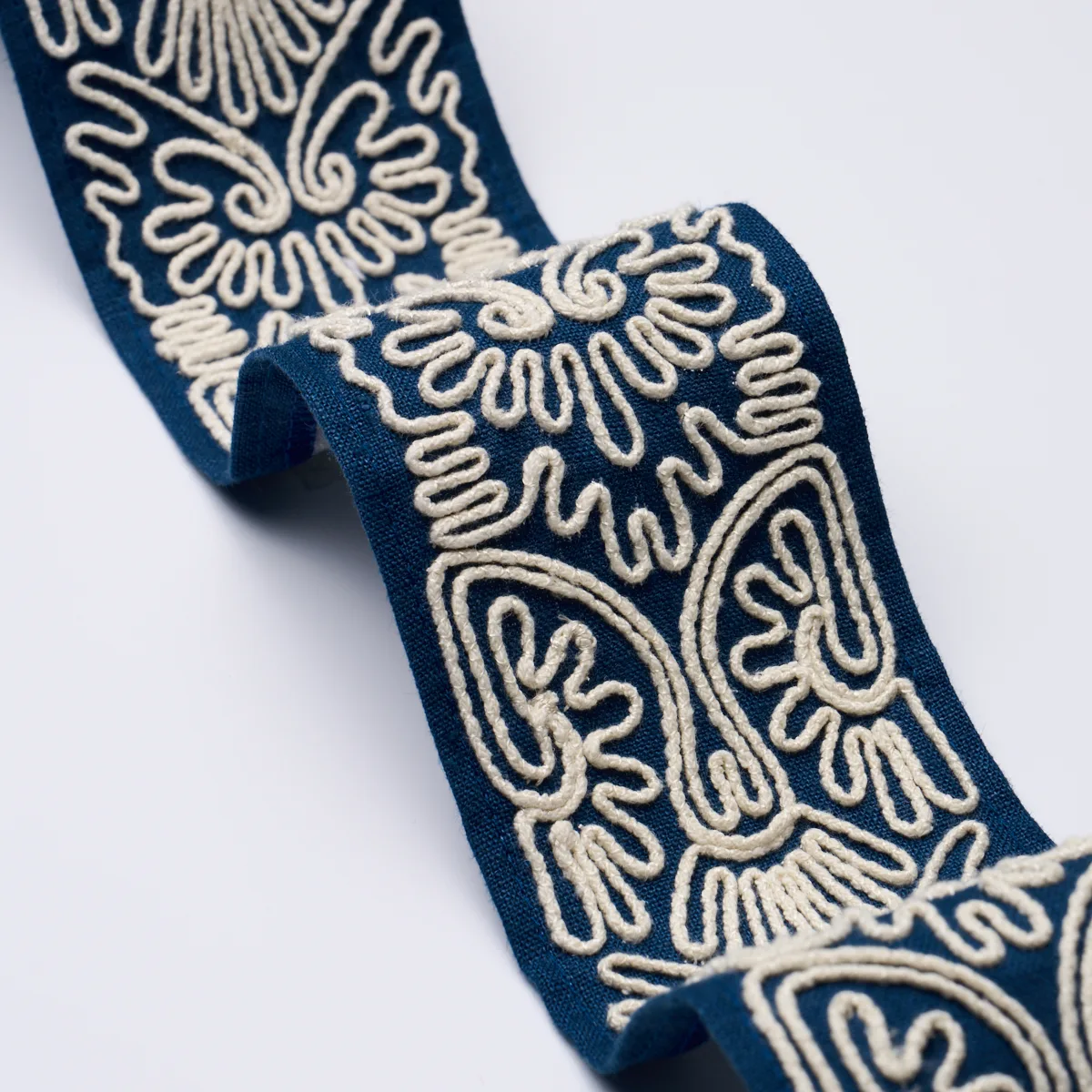 84762 | Nico Tape - Indigo Schumacher Nico Tape trim in Indigo (84762)