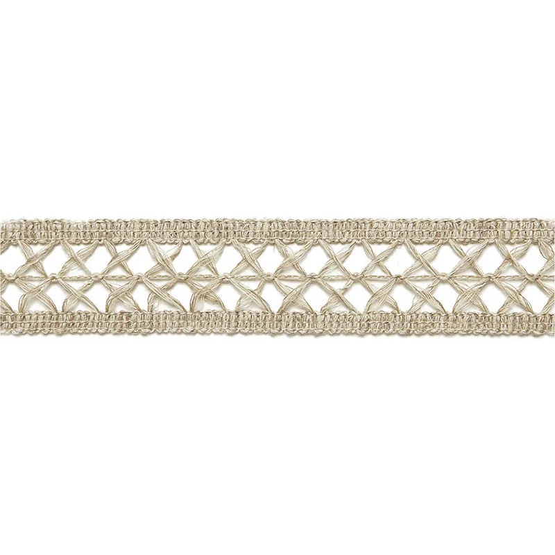 Schumacher Nicole Linen Braid trim in String (65490)