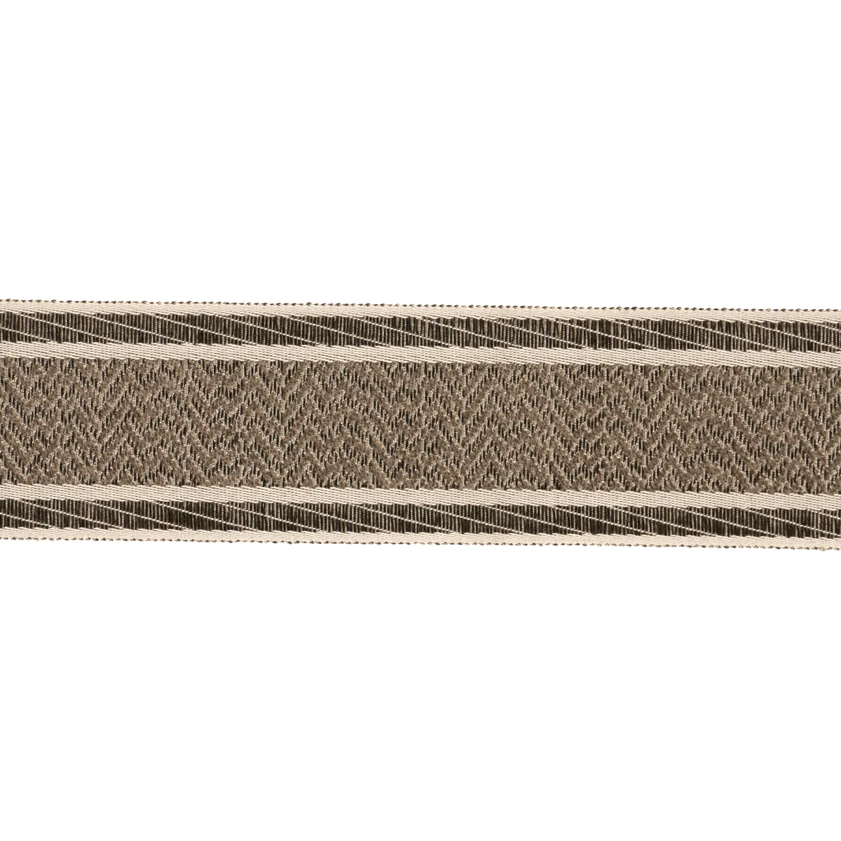 Schumacher Nightfall Skyline Tape trim in Metallic Brown (86951)