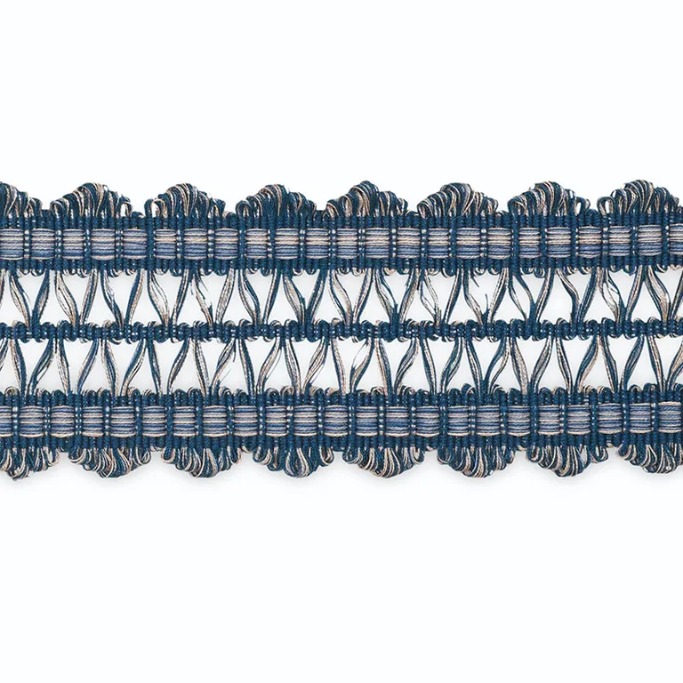Schumacher Nikita Braid trim in Marine/Taffy Multi (B181-8)